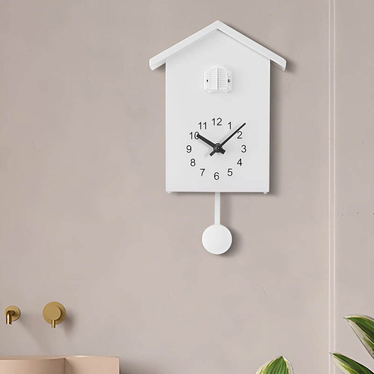 Kavaro Modern Wall Clock with Minimalist Bird Home Decor Design