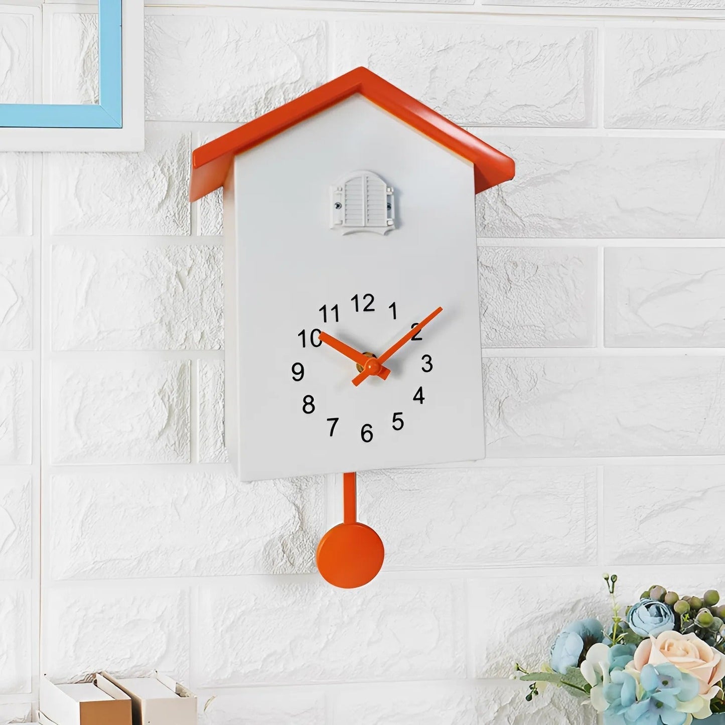 Kavaro Modern Wall Clock with Minimalist Bird Home Decor Design