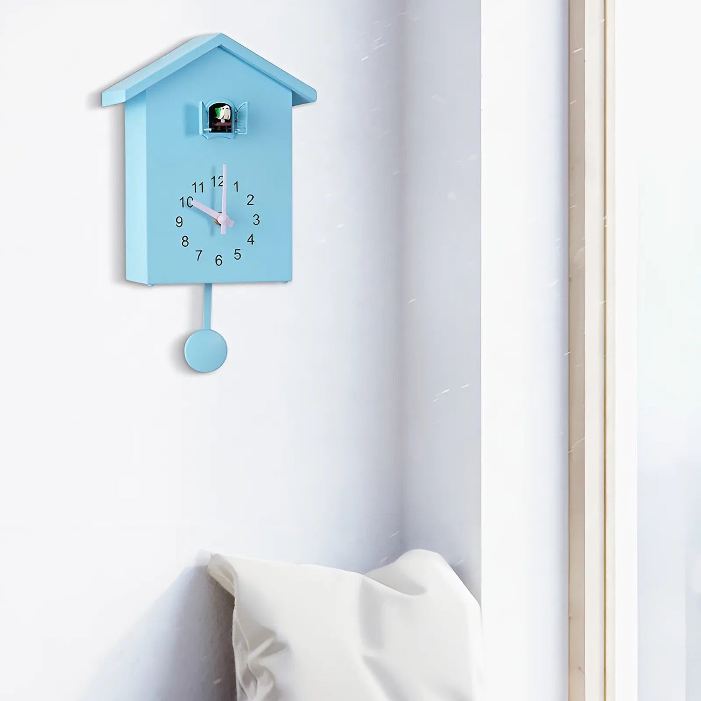 Kavaro Modern Wall Clock with Minimalist Bird Home Decor Design