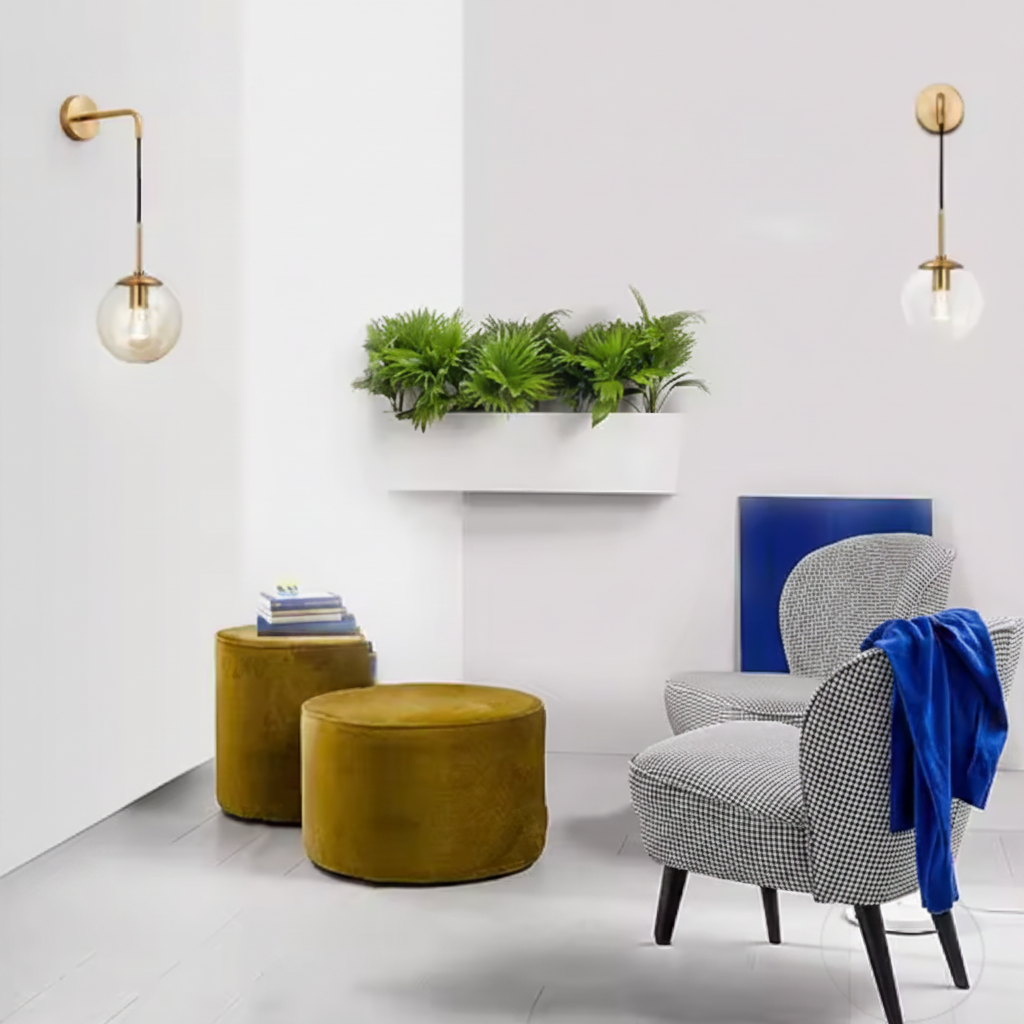 Calvira Hanging Glass Wall Light – Modern Decorative Sconce for Elegant Interiors
