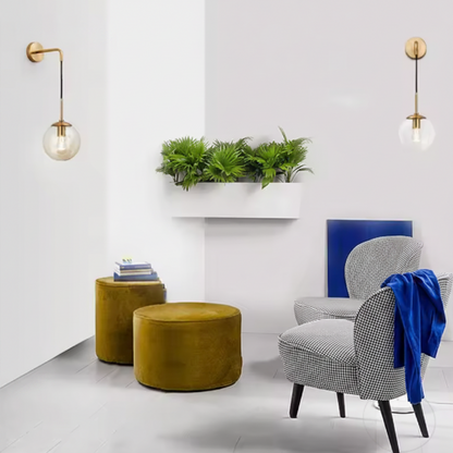 Calvira Hanging Glass Wall Light – Modern Decorative Sconce for Elegant Interiors