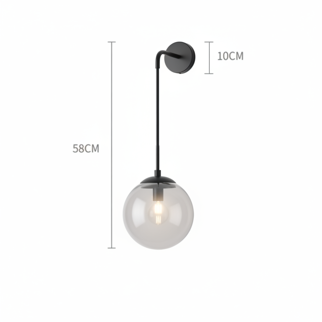 Calvira Hanging Glass Wall Light – Modern Decorative Sconce for Elegant Interiors