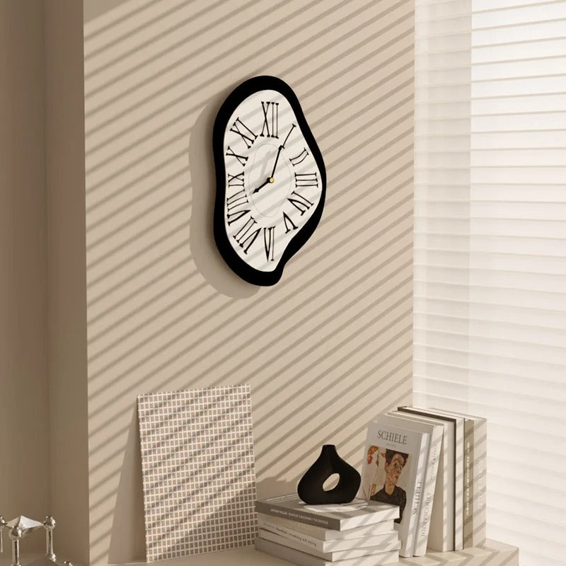 Lunaris Modern Wall Clock – Sculpted Acrylic Art for Elegant Interiors