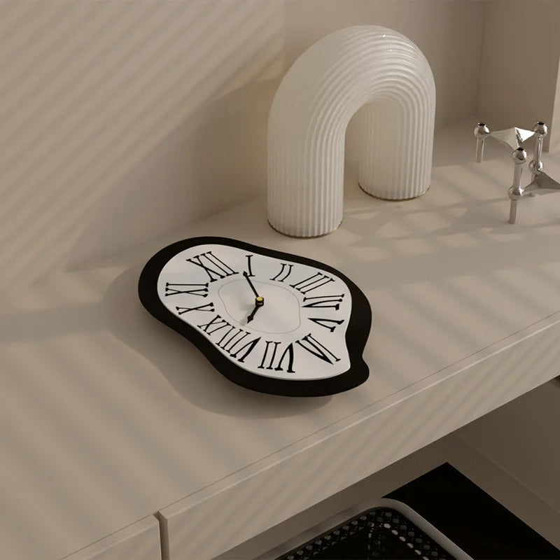 Lunaris Modern Wall Clock – Sculpted Acrylic Art for Elegant Interiors