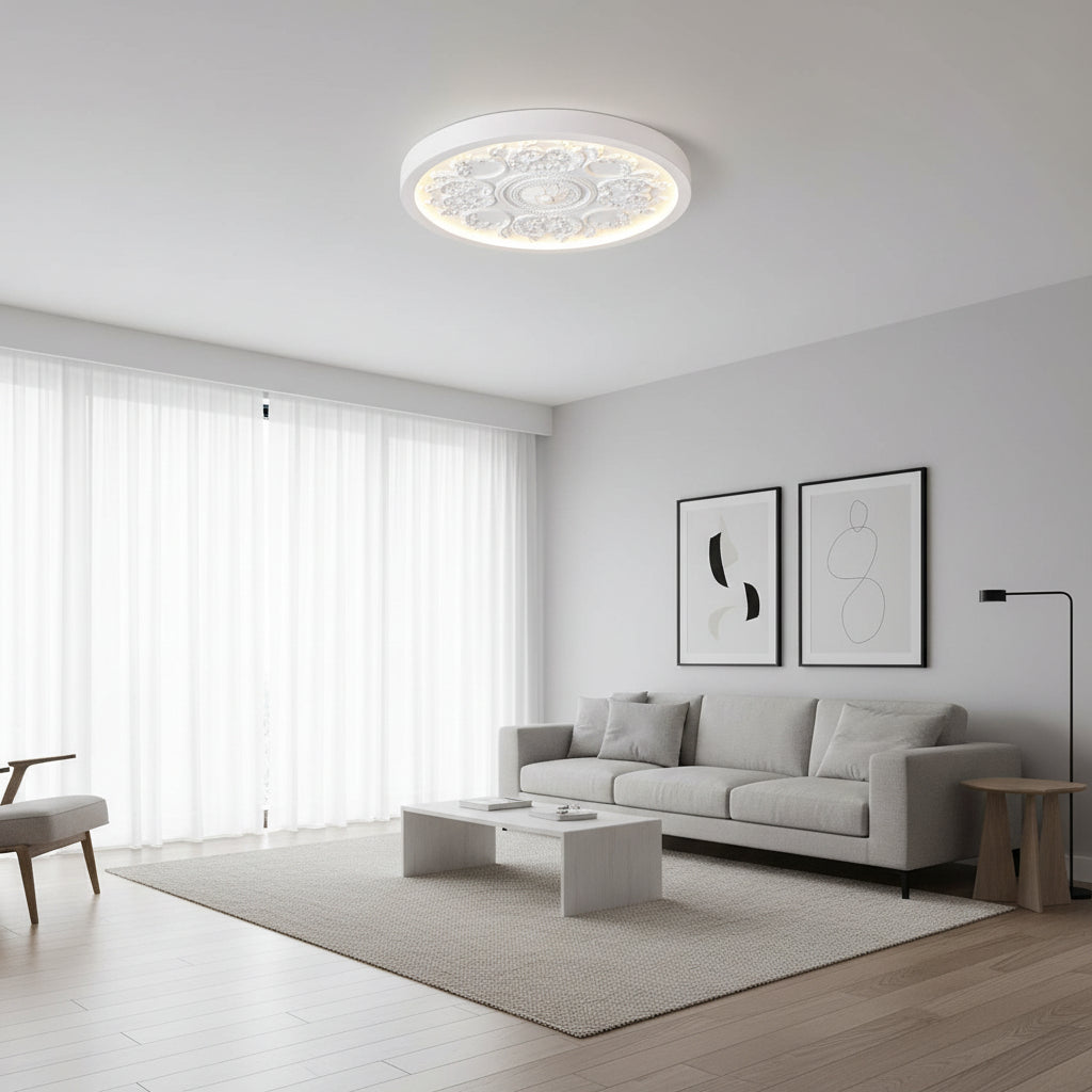 Helion Modern Ceiling Light – LED Flush Mount Fixture for Elegant Spaces