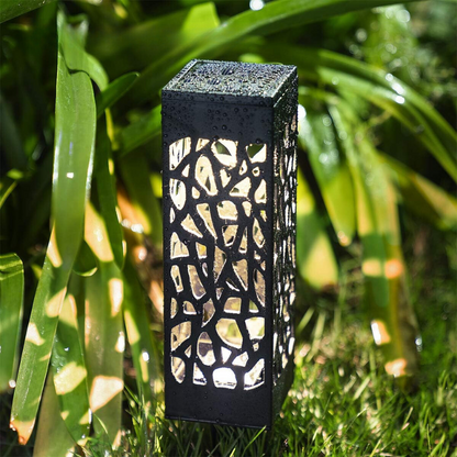 Noctira Lumen Weave Solar Lantern for Decorative Outdoor Garden Lighting