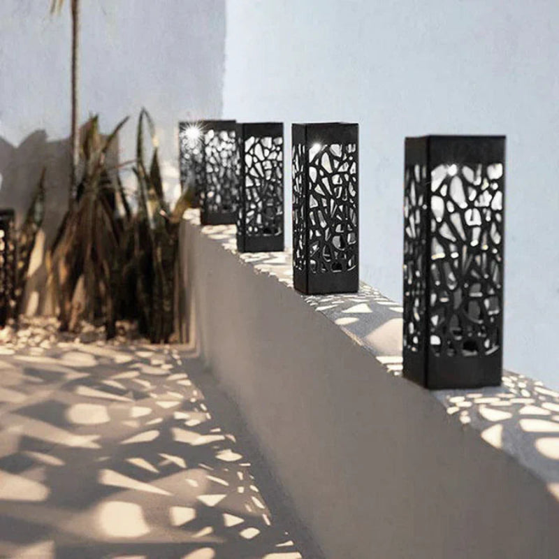 Noctira Lumen Weave Solar Lantern for Decorative Outdoor Garden Lighting