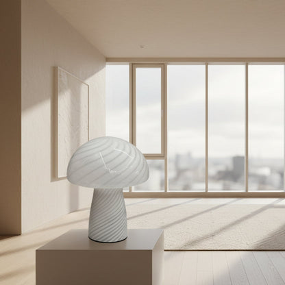 Melyra Modern Bedroom Table Lamp – Unique Glass Design for Stylish Spaces