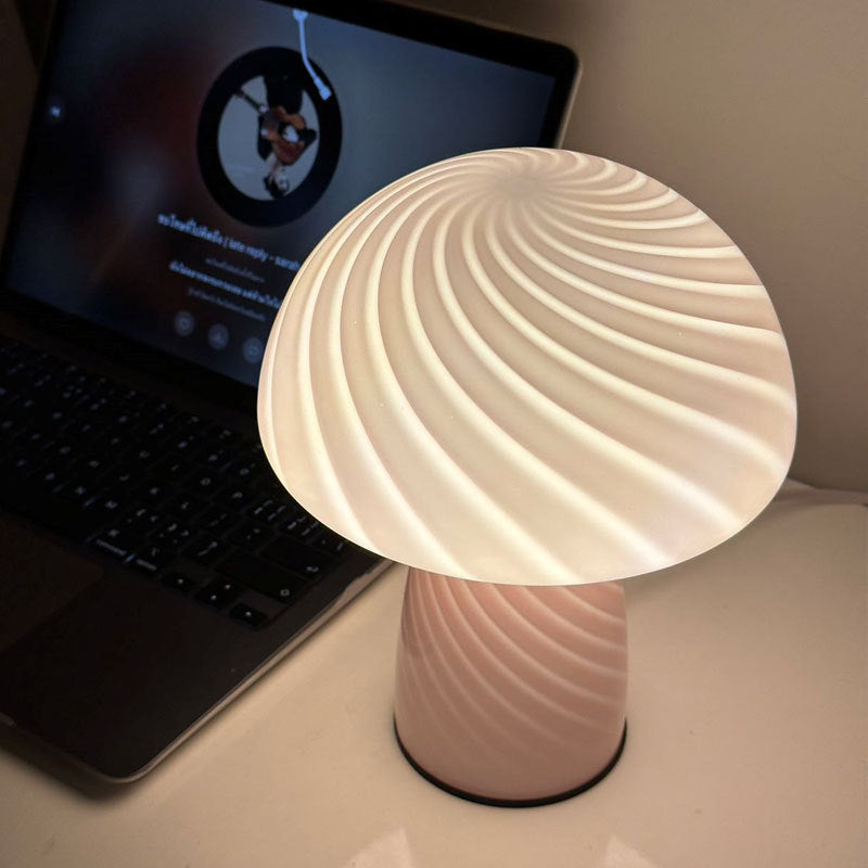 Melyra Modern Bedroom Table Lamp – Unique Glass Design for Stylish Spaces