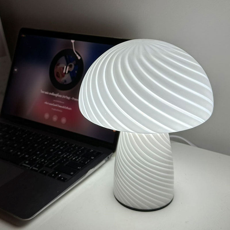 Melyra Modern Bedroom Table Lamp – Unique Glass Design for Stylish Spaces