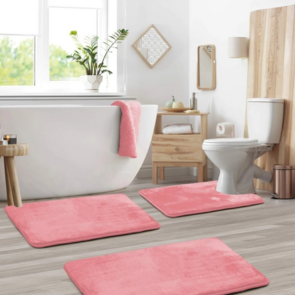 Velora Memory Foam Bath Rug Set – Non-Slip Comfort for Modern Bathrooms