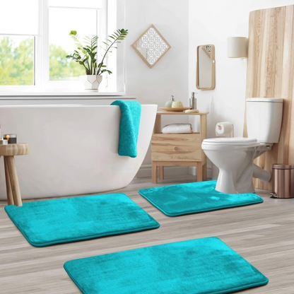 Velora Memory Foam Bath Rug Set – Non-Slip Comfort for Modern Bathrooms