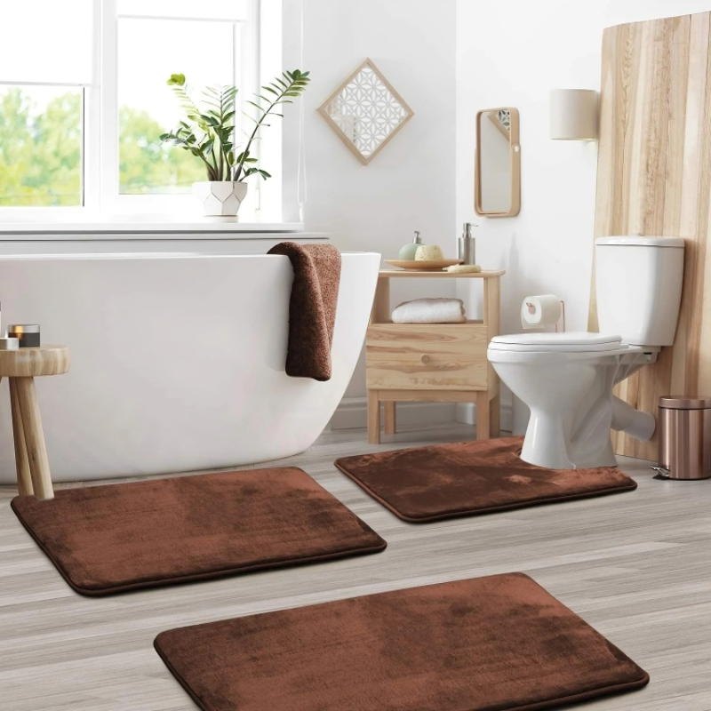 Velora Memory Foam Bath Rug Set – Non-Slip Comfort for Modern Bathrooms