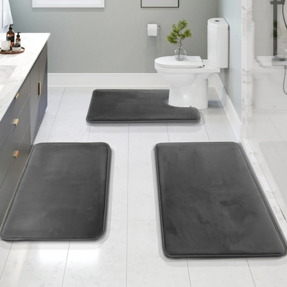 Velora Memory Foam Bath Rug Set – Non-Slip Comfort for Modern Bathrooms