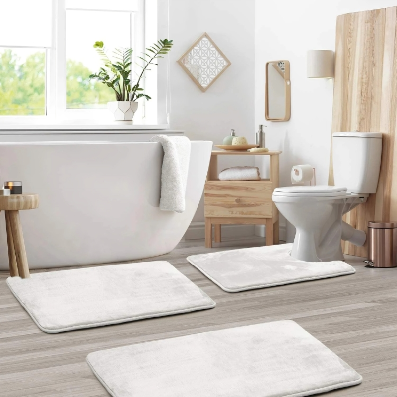 Velora Memory Foam Bath Rug Set – Non-Slip Comfort for Modern Bathrooms