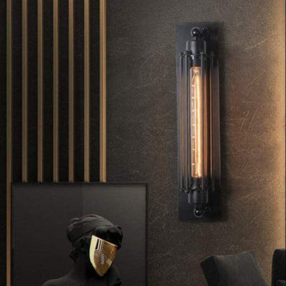Aldric Vintage Bathroom Wall Light – Matte Black Sconce for Cozy Ambiance