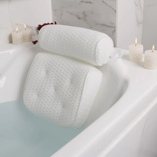 Lunelle Ergonomic Bath Pillow for Relaxing Neck Support