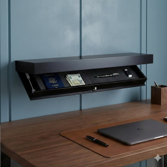 NovaVault Modern Floating Shelf – Hidden Storage Display for Contemporary Interiors