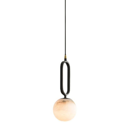 Avaris Modern Brass Pendant Light – Elegant Alabaster Design for Warm Kitchen Ambiance
