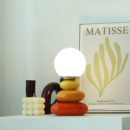 Nyvra Modern LED Stone Table Lamp – USB Powered Nordic Design Lighting