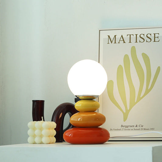 Nyvra Modern LED Stone Table Lamp – USB Powered Nordic Design Lighting