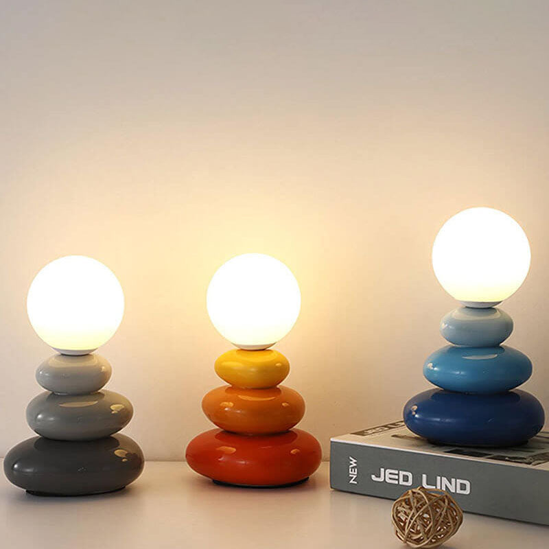 Nyvra Modern LED Stone Table Lamp – USB Powered Nordic Design Lighting