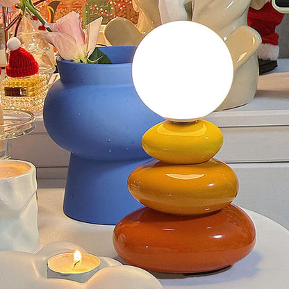Nyvra Modern LED Stone Table Lamp – USB Powered Nordic Design Lighting