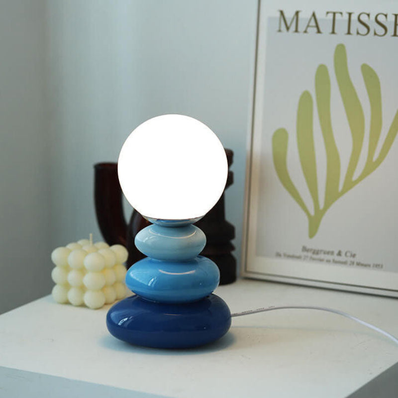 Nyvra Modern LED Stone Table Lamp – USB Powered Nordic Design Lighting