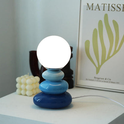 Nyvra Modern LED Stone Table Lamp – USB Powered Nordic Design Lighting