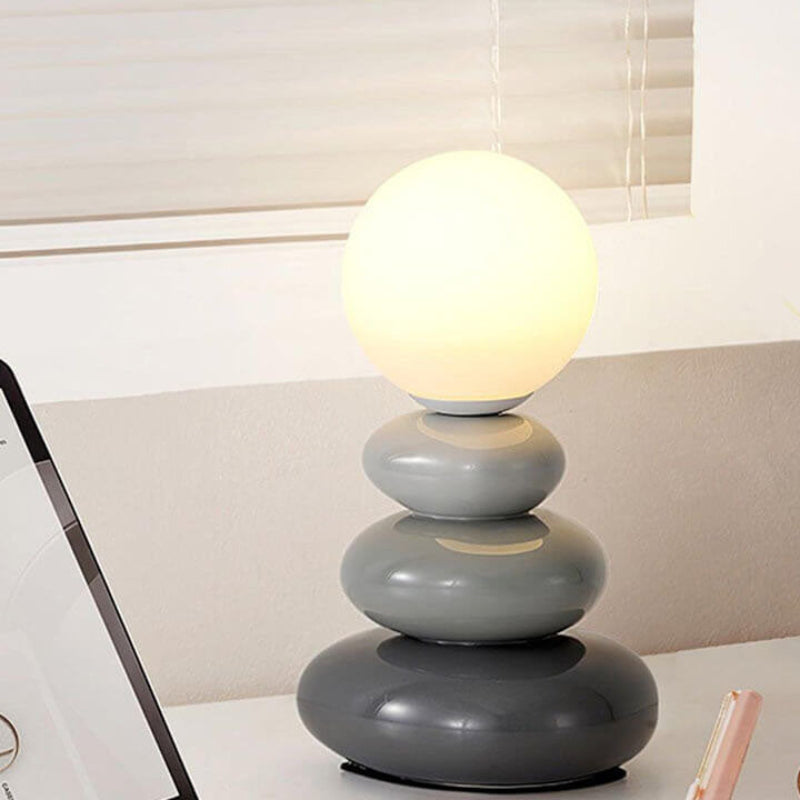 Nyvra Modern LED Stone Table Lamp – USB Powered Nordic Design Lighting