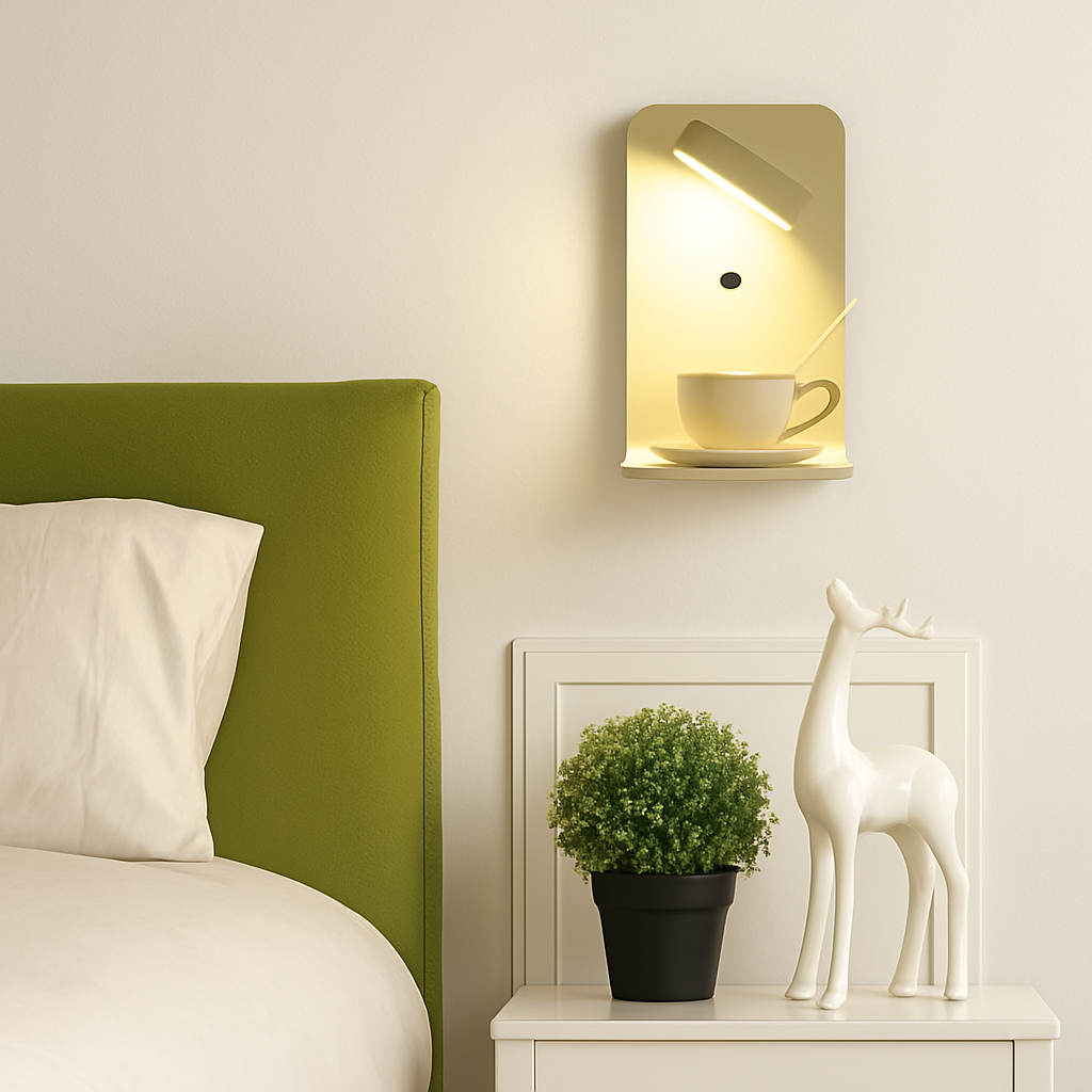Orvessa Modern LED Wall Light – Adjustable Sconce with USB Charging