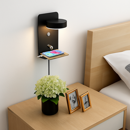 Orvessa Modern LED Wall Light – Adjustable Sconce with USB Charging