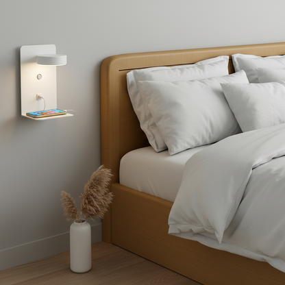 Orvessa Modern LED Wall Light – Adjustable Sconce with USB Charging