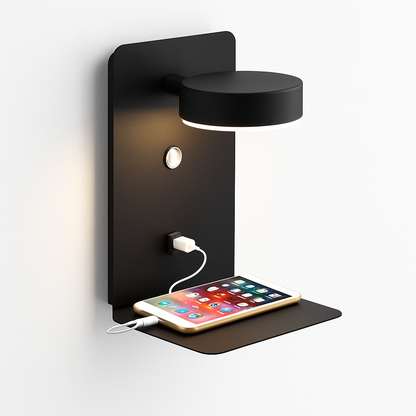 Orvessa Modern LED Wall Light – Adjustable Sconce with USB Charging