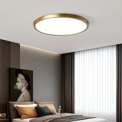 Denvia Ultra-Thin LED Ceiling Light – Copper Finish for Stylish Illumination