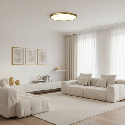 Denvia Ultra-Thin LED Ceiling Light – Copper Finish for Stylish Illumination
