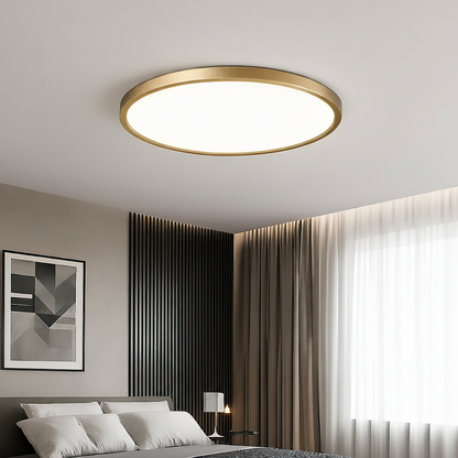 Denvia Ultra-Thin LED Ceiling Light – Copper Finish for Stylish Illumination