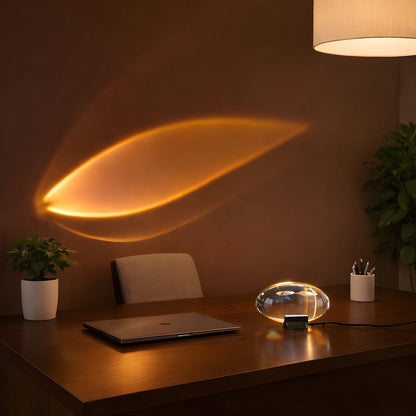 Siora Modern Sunset Table Lamp – Geometric Design for Cozy Bedroom Lighting