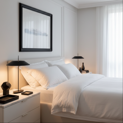 Noirhalo Modern Bedside Lamp with Touch Control and Warm Glow
