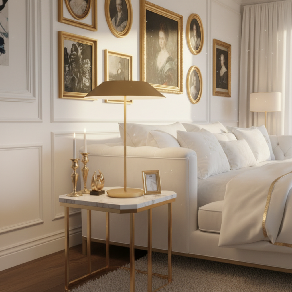 Noirhalo Modern Bedside Lamp with Touch Control and Warm Glow