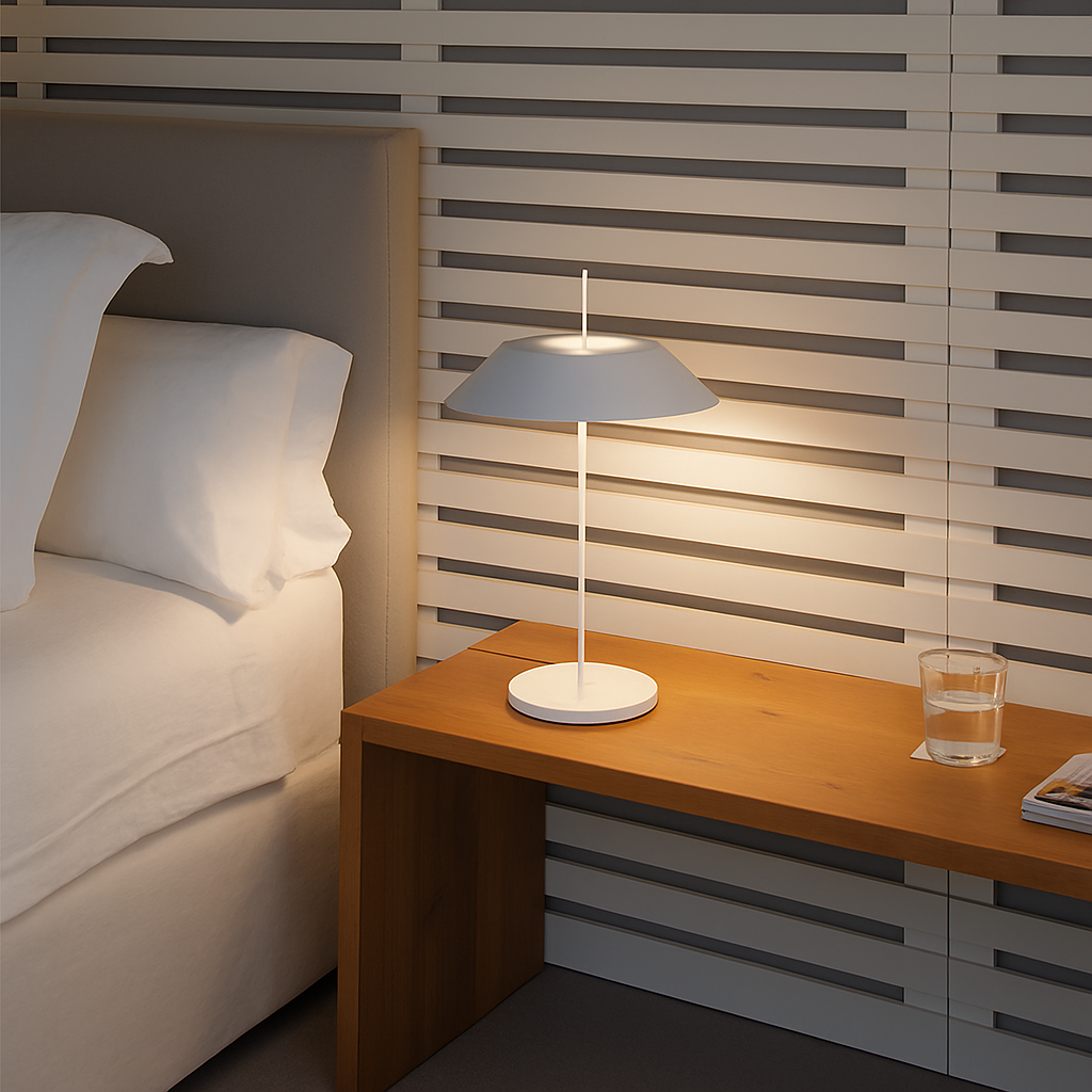 Noirhalo Modern Bedside Lamp with Touch Control and Warm Glow