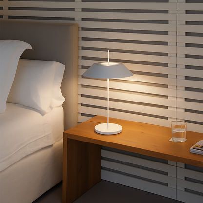 Noirhalo Modern Bedside Lamp with Touch Control and Warm Glow