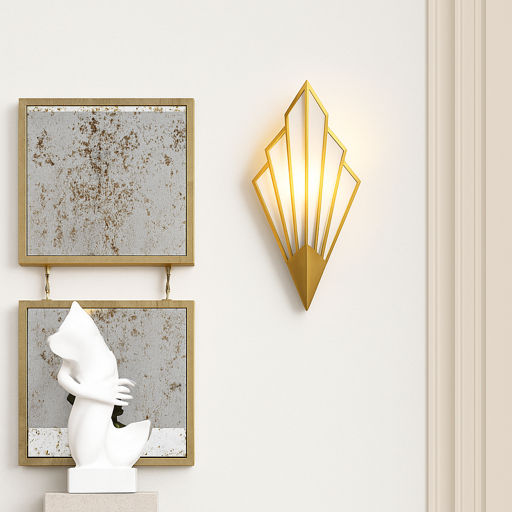 Zentaro Modern LED Wall Light Triangle Design for Home Office