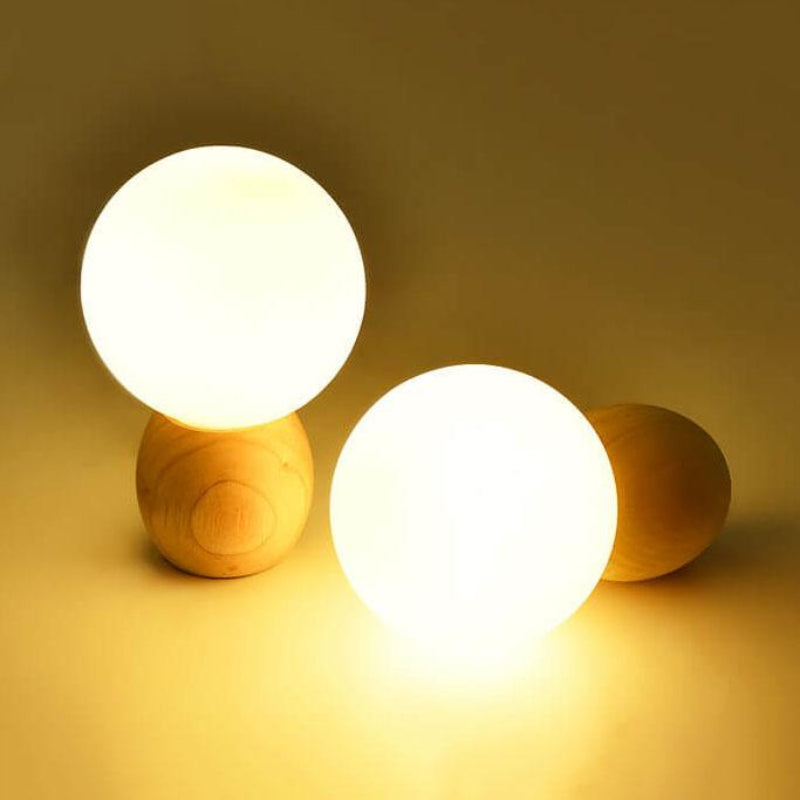 Moonwell White Glass Table Lamp for Soft Modern Illumination