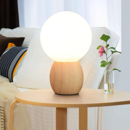 Moonwell White Glass Table Lamp for Soft Modern Illumination