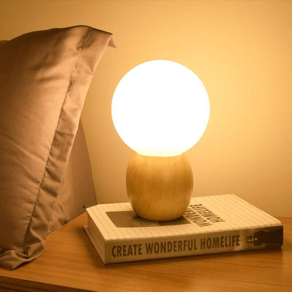 Moonwell White Glass Table Lamp for Soft Modern Illumination