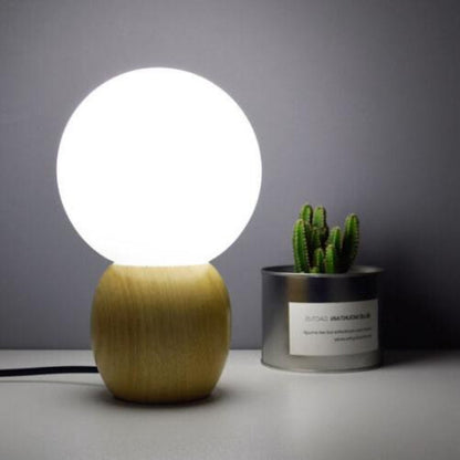 Moonwell White Glass Table Lamp for Soft Modern Illumination