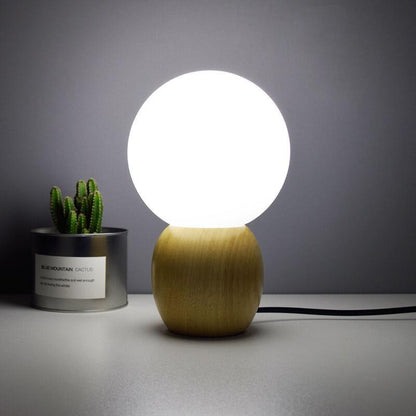 Moonwell White Glass Table Lamp for Soft Modern Illumination