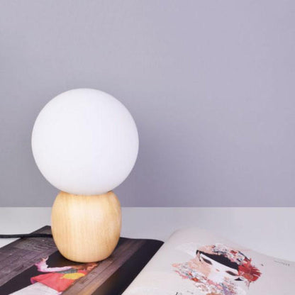 Moonwell White Glass Table Lamp for Soft Modern Illumination