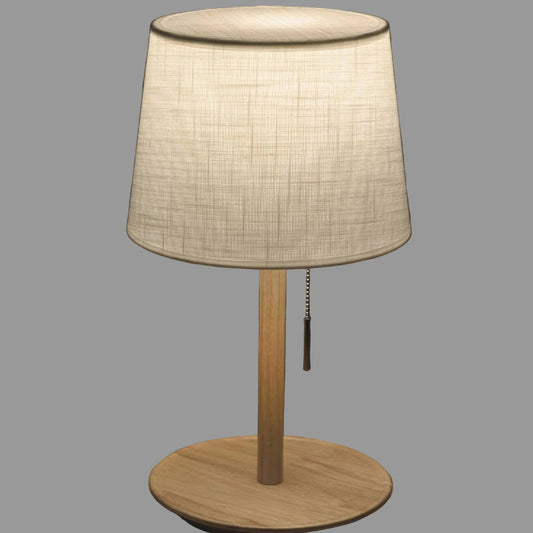 Gentle Glow - Nordic Walnut Table Lamp for Bedside or Desk
